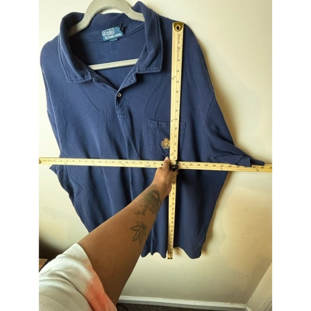Polo by Ralph Lauren Blue Tall Polo Shirt 4XLT Menswear Work Plus Size Relaxed - Picture 6 of 6